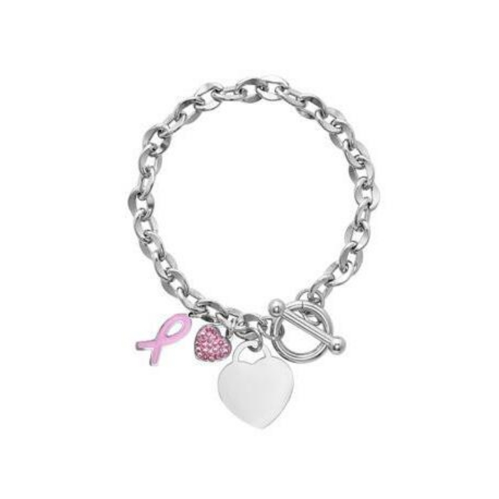 Breast Cancer Charm Bracelet